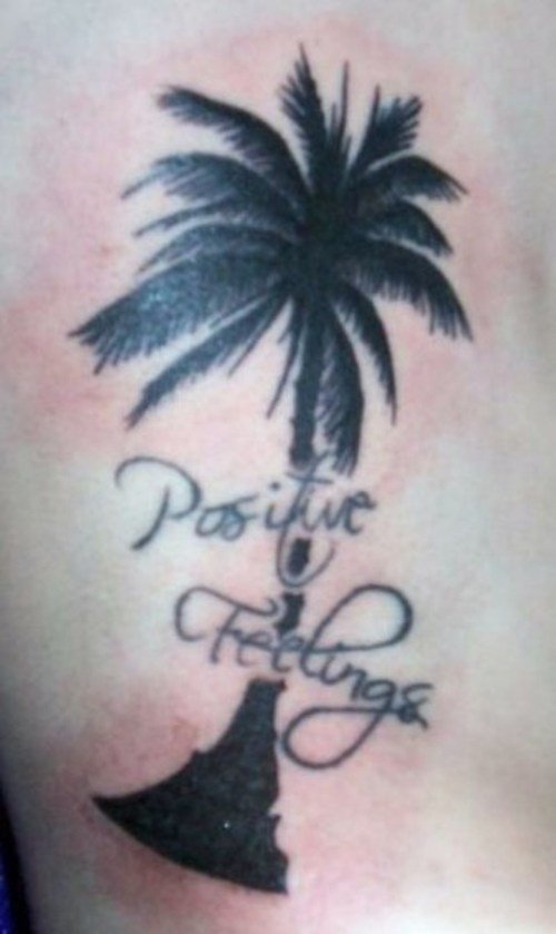 Positive Feeling Palm Tree Tattoo